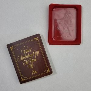 Vtg McDonalds Christmas Ornament Norman Rockwell Tiny Tim